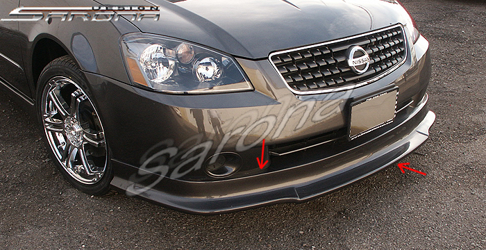 Custom Nissan Altima Front Bumper Add-on  Sedan Front Lip/Splitter (2005 - 2006) - $299.00 (Part #NS-003-FA)
